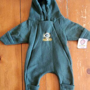 Green Bay Packers Hoodie Bodysuit for Babies - 18 mos by Brandon Sportswear NWT